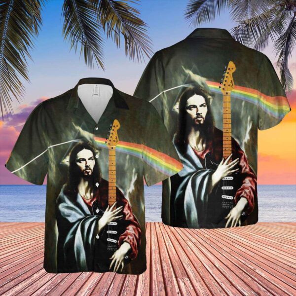 David Gilmour Jesus Pink Floyd Shirt Prog Prophecy Hawaiian Design