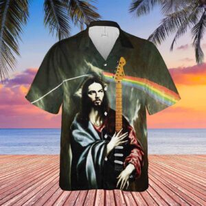 David Gilmour Jesus Pink Floyd Shirt Prog Prophecy Hawaiian Design
