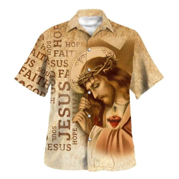 Sacred Heart of Jesus Hawaiian Shirt for Men – Christian Gift Hawaiian Shirt