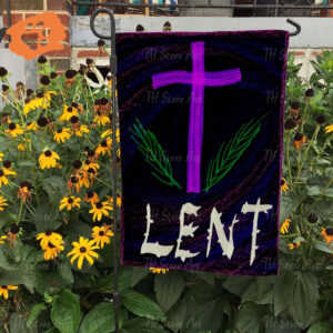Lent Banner & Easter Cross Yard Art: Christian Religious Flags for Easter Garden & Resurrection