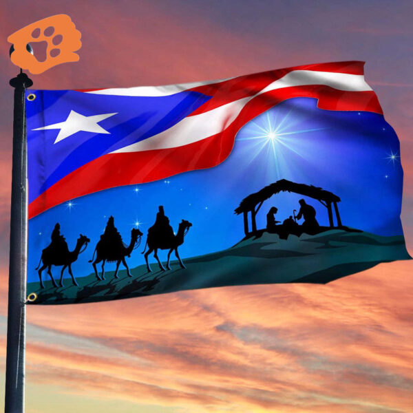 Three Kings Three Wise Men Puerto Rico Jesus Flag Patriotic Merch
