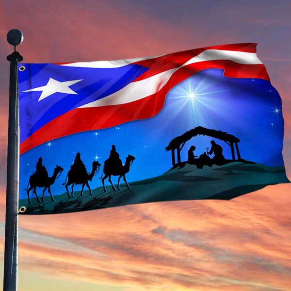 Three Kings Three Wise Men Puerto Rico Jesus Flag Patriotic Merch