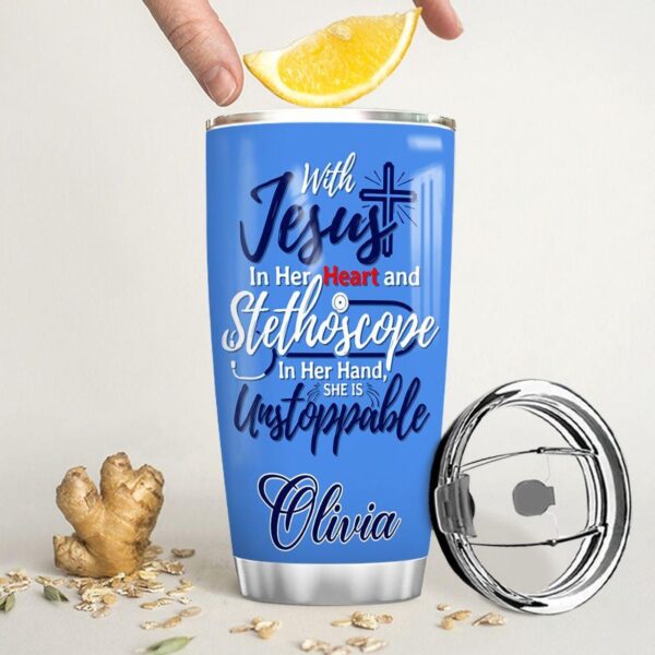 Tmarc Tee Personalized Jesus Nurse Stainless Steel Tumbler – Jesus Lover Men Women