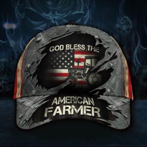 Tractor God Jesus Bless The American Farmer Us Flag Hat Vintage Caps Best Gifts For Farmers Hat Classic Cap Trucker Classic Hats Gift 1