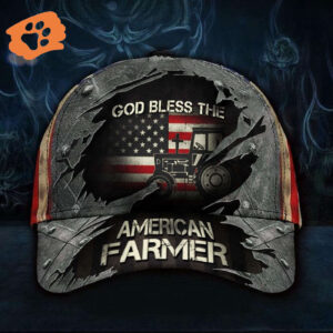 Tractor God Jesus Bless The American Farmer Us Flag Hat Vintage Caps Best Gifts For Farmers Hat Classic Cap Trucker Classic Hats Gift