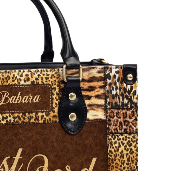 Personalized Zippered Leather Handbag with Bible Verses – Trust In The Lord Proverbs 3:5-6 & Psalm 31:24 Inspirational Gift for Her