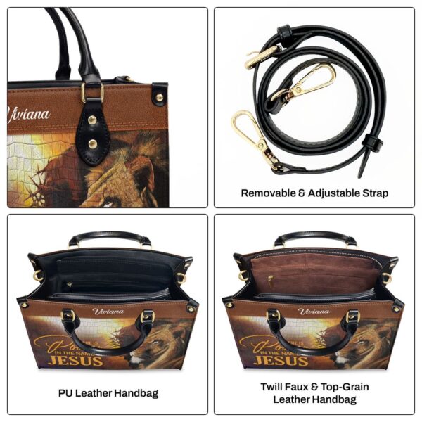 Custom Leather Handbag – Personalize with Name of Jesus H16