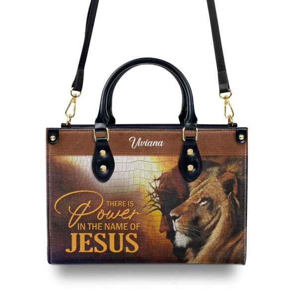 Custom Leather Handbag – Personalize with Name of Jesus H16