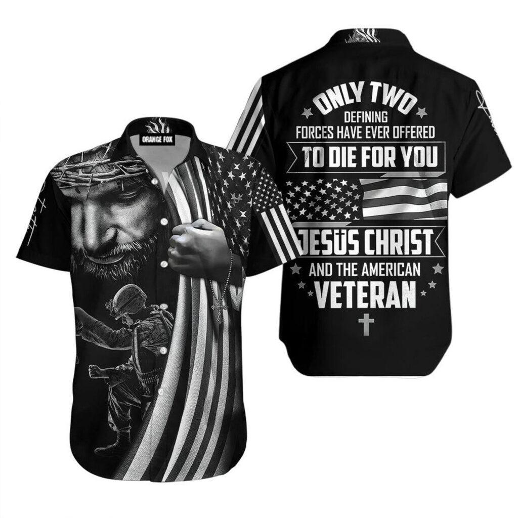 US Veteran Jesus Hawaiian Shirt – Men & Women Patriotic Aloha Wear