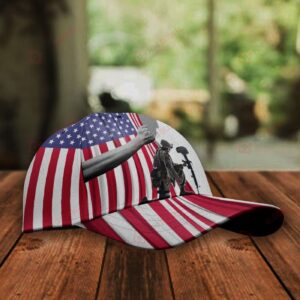 Veteran American Flag Hat Proud US Military Jesus Veteran Hat Classic Cap 1