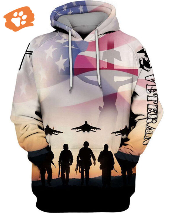 Veteran American Hoodie Military Shirt Only Two Defining Die For You Jesus T-shirt Veteran Shirt Apparel Military Hoodie