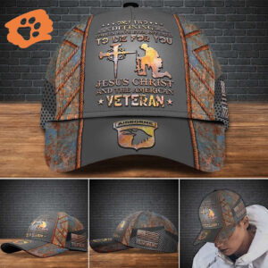 Veteran Cap, 101st Airborne Division Military Veteran Cap, Custom Cap Jesus Christ And The American Trucker Classic Hats Gift