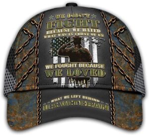 Veteran Cap For Dad We Didn’t Fight Because We Hated Baseball Cap, Christian, Jesus Hat Trucker Classic Hats Gift 3