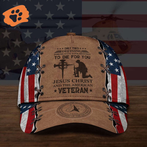 Veteran Cap, Us Space Force Jesus Christ And The American Veteran Baseball Cap Trucker Classic Hats Gift