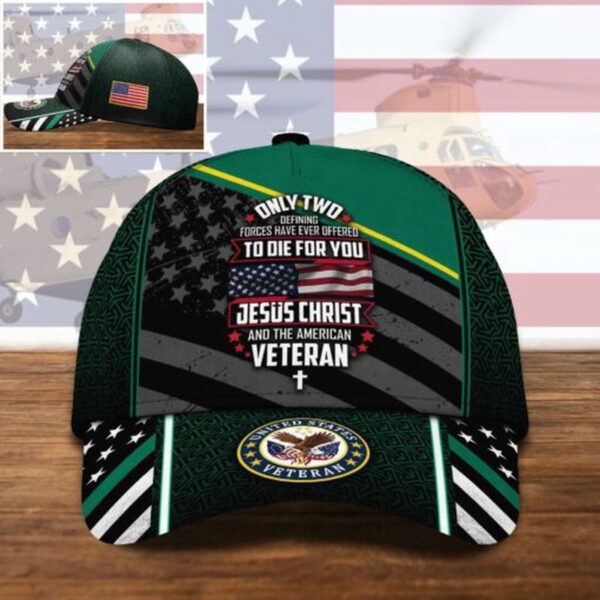 Veteran Cap, US Veteran Jesus Christ And The American Veteran Cap Trucker Classic Hats Gift