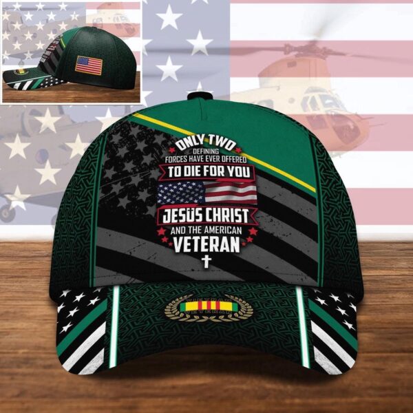 Veteran Cap, Vietnam Veteran Jesus Christ And The American Veteran Cap Trucker Classic Hats Gift