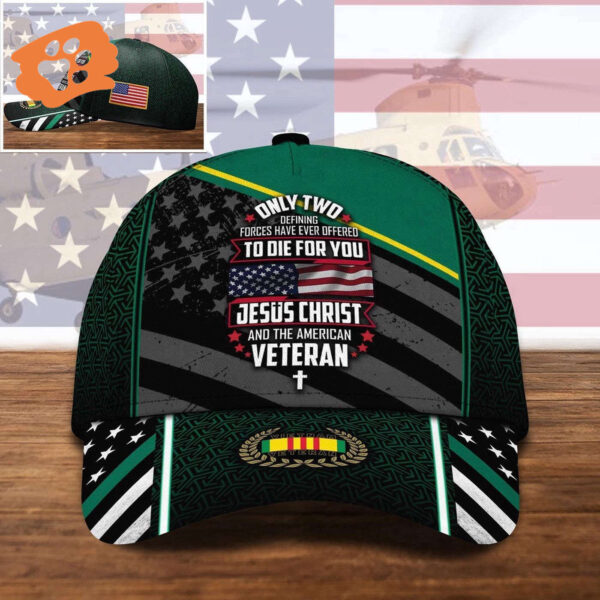 Veteran Cap, Vietnam Veteran Jesus Christ And The American Veteran Cap Trucker Classic Hats Gift