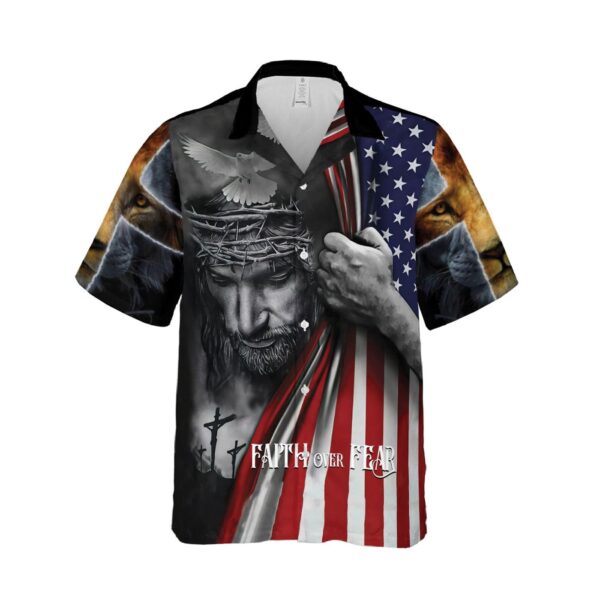 Faith-Inspired Jesus Gift Set: America Christian Hawaii Shirt with Sunflowers Cross Design