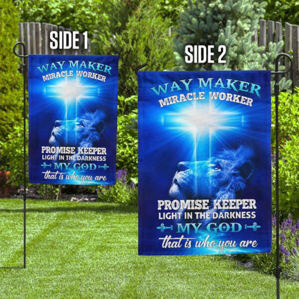 Way Maker Miracle Worker Jesus Christ Flag – Show Your Faith with this Inspirational Banner!