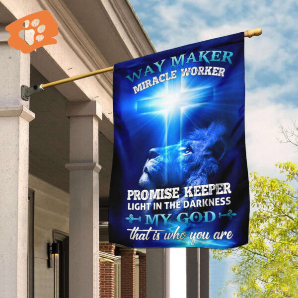 Way Maker Miracle Worker Jesus Christ Flag – Show Your Faith with this Inspirational Banner!