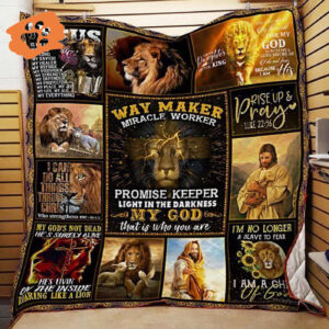 Way Maker Miracle Worker Promise Keeper Light In Jesus Gift Darkness Jesus Quilt Blanket