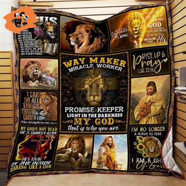 Way Maker Miracle Worker Quilt Blanket – Christian Gift for Believers