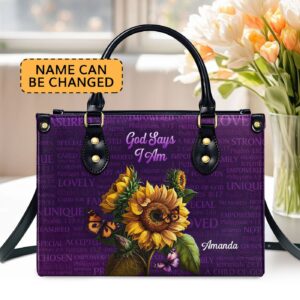 Personalized Leather Handbag: What God Says About You Religious Gift for Christian Women