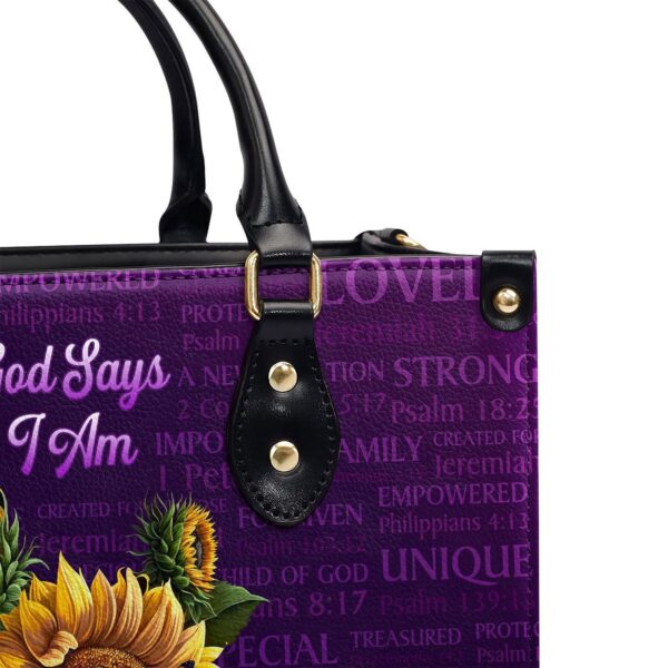 Personalized Leather Handbag: What God Says About You Religious Gift for Christian Women