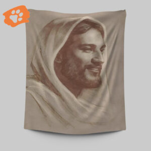 White Jesus Picture 5: Stunning Jesus Portrait Tapestry for Christian Wall Decor
