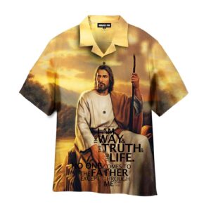 Yellow Jesus Hawaiian Shirt - Unisex Tropical Beachwear for Men & Women