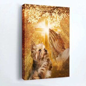 Yorkshire Terrier Dog Portrait Poster - Unique Christian Home Decor Gift for Dog Lovers 1