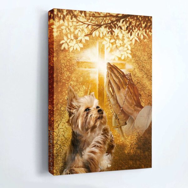 Yorkshire Terrier Dog Portrait Poster – Unique Christian Home Decor Gift for Dog Lovers
