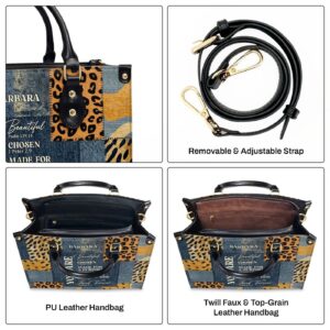 Christian Leather Handbag with Zipper - Personalized Gift for Purposeful Friends 1
