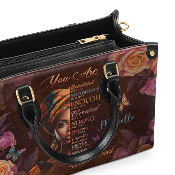 Personalized Leather Handbag with Zipper: Gift for Worship Members – You Are Never Alone